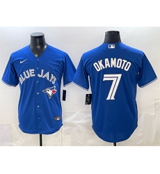 Men's Toronto Blue Jays #7 Kazuma Okamoto Royal 2026 Cool Base Stitched Baseball Jersey