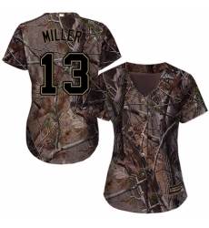 Women's Majestic Tampa Bay Rays #13 Brad Miller Authentic Camo Realtree Collection Flex Base MLB Jersey