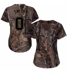 Women's Majestic Tampa Bay Rays #0 Mallex Smith Authentic Camo Realtree Collection Flex Base MLB Jersey