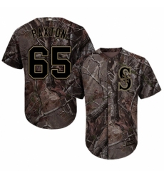 Youth Majestic Seattle Mariners #65 James Paxton Authentic Camo Realtree Collection Flex Base MLB Jersey