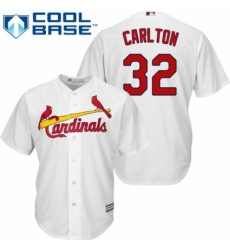 Youth Majestic St. Louis Cardinals #32 Steve Carlton Authentic White Home Cool Base MLB Jersey