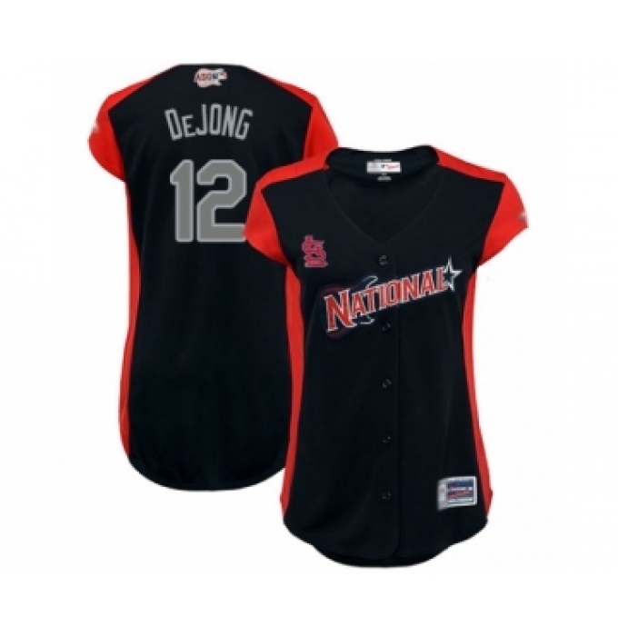 Women's St. Louis Cardinals #12 Paul DeJong Authentic Navy Blue National League 2019 Baseball All-Star Jersey