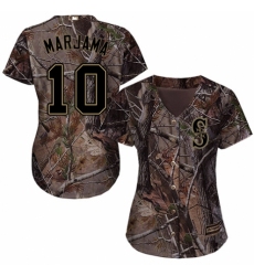 Women's Majestic Seattle Mariners #10 Mike Marjama Authentic Camo Realtree Collection Flex Base MLB Jersey