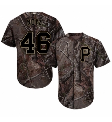 Youth Majestic Pittsburgh Pirates #46 Ivan Nova Authentic Camo Realtree Collection Flex Base MLB Jersey
