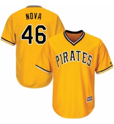 Youth Majestic Pittsburgh Pirates #46 Ivan Nova Authentic Gold Alternate Cool Base MLB Jersey