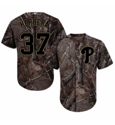 Men's Majestic Philadelphia Phillies #37 Odubel Herrera Authentic Camo Realtree Collection Flex Base MLB Jersey