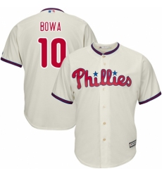 Youth Majestic Philadelphia Phillies #10 Larry Bowa Replica Cream Alternate Cool Base MLB Jersey