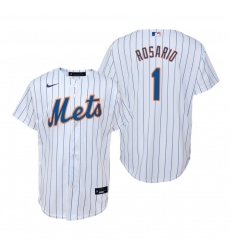 Men's Nike New York Mets #1 Amed Rosario White Home Stitched Baseball Jersey