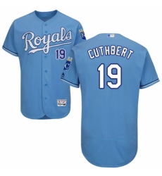 Men's Majestic Kansas City Royals #19 Cheslor Cuthbert Light Blue Alternate Flex Base Authentic Collection MLB Jersey