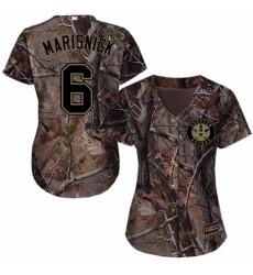 Women's Majestic Houston Astros #6 Jake Marisnick Authentic Camo Realtree Collection Flex Base MLB Jersey