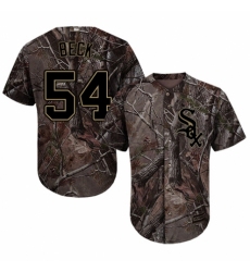 Youth Majestic Chicago White Sox #54 Chris Beck Authentic Camo Realtree Collection Flex Base MLB Jersey
