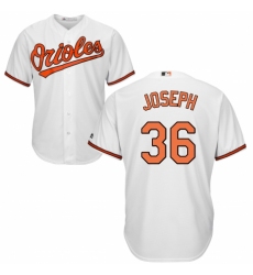 Men's Majestic Baltimore Orioles #36 Caleb Joseph Replica White Home Cool Base MLB Jersey