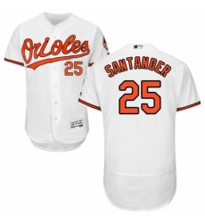 Men's Majestic Baltimore Orioles #25 Anthony Santander White Home Flex Base Authentic Collection MLB Jersey