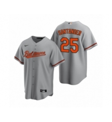 Women's Baltimore Orioles #25 Anthony Santander Nike Gray Replica Road Jersey