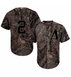 Youth Majestic Arizona Diamondbacks #2 Jeff Mathis Authentic Camo Realtree Collection Flex Base MLB Jersey
