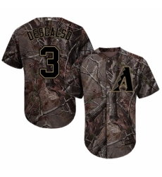 Men's Majestic Arizona Diamondbacks #3 Daniel Descalso Authentic Camo Realtree Collection Flex Base MLB Jersey