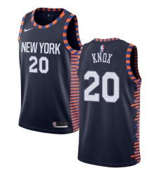 Women's Nike New York Knicks #20 Kevin Knox Swingman Navy Blue NBA Jersey - 2018 19 City Edition