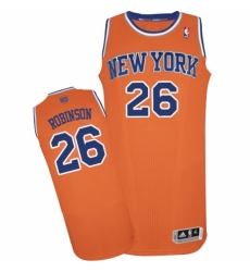 Women's Adidas New York Knicks #26 Mitchell Robinson Authentic Orange Alternate NBA Jersey