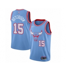 Women's Chicago Bulls #15 Chandler Hutchison Swingman Blue Basketball Jersey - 2019 20 City Edition