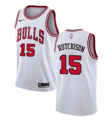 Women's Nike Chicago Bulls #15 Chandler Hutchison Swingman White NBA Jersey - Association Edition