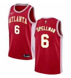 Men's Nike Atlanta Hawks #6 Omari Spellman Swingman Red NBA Jersey Statement Edition