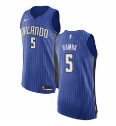 Men's Nike Orlando Magic #5 Mohamed Bamba Authentic Royal Blue NBA Jersey - Icon Edition