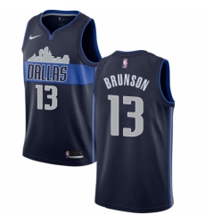Women's Nike Dallas Mavericks #13 Jalen Brunson Authentic Royal Blue Road NBA Jersey - Icon Edition