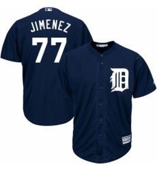 Men's Majestic Detroit Tigers #77 Joe Jimenez Replica Navy Blue Alternate Cool Base MLB Jersey
