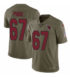 Youth Nike Arizona Cardinals #67 Justin Pugh Limited Olive 2017 Salute to Service NFL Jersey