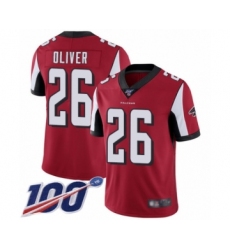 Youth Atlanta Falcons #26 Isaiah Oliver Red Team Color Vapor Untouchable Limited Player 100th Season Football Jersey