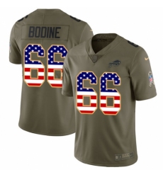 Youth Nike Buffalo Bills #66 Russell Bodine Limited Olive/USA Flag 2017 Salute to Service NFL Jersey