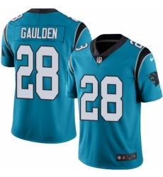Men's Nike Carolina Panthers #28 Rashaan Gaulden Limited Blue Rush Vapor Untouchable NFL Jersey