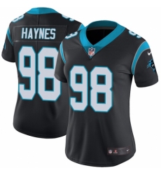 Women's Nike Carolina Panthers #98 Marquis Haynes Black Team Color Vapor Untouchable Limited Player NFL Jersey