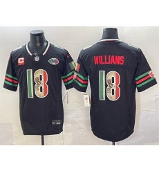 Men's Chicago Bears #18 Caleb Williams Black Mexico F.U.S.E. With 2-star C And VMH Throwback Stitched Football Jersey