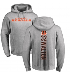 NFL Nike Cincinnati Bengals #32 Mark Walton Ash Backer Pullover Hoodie