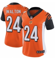 Women's Nike Cincinnati Bengals #24 Mark Walton Orange Alternate Vapor Untouchable Limited Player NFL Jersey