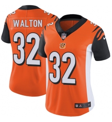 Women's Nike Cincinnati Bengals #32 Mark Walton Orange Alternate Vapor Untouchable Limited Player NFL Jersey