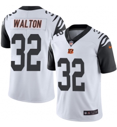 Youth Nike Cincinnati Bengals #32 Mark Walton Limited White Rush Vapor Untouchable NFL Jersey