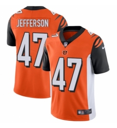 Men's Nike Cincinnati Bengals #47 Malik Jefferson Orange Alternate Vapor Untouchable Limited Player NFL Jersey