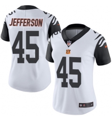 Women's Nike Cincinnati Bengals #45 Malik Jefferson Limited White Rush Vapor Untouchable NFL Jersey