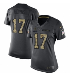 Women's Nike Dallas Cowboys #17 Allen Hurns Limited Black 2016 Salute to Service NFL Jersey