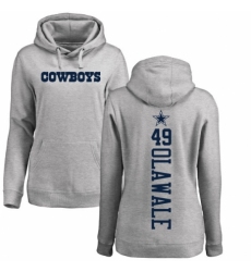 NFL Women's Nike Dallas Cowboys #49 Jamize Olawale Ash Backer Pullover Hoodie