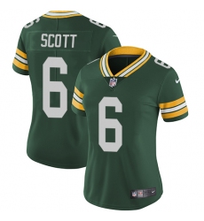 Women's Nike Green Bay Packers #6 JK Scott Green Team Color Vapor Untouchable Limited Player NFL Jersey