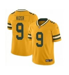 Youth Green Bay Packers #9 DeShone Kizer Limited Gold Inverted Legend Football Jersey