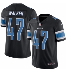 Youth Nike Detroit Lions #47 Tracy Walker Limited Black Rush Vapor Untouchable NFL Jersey