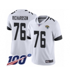 Men's Jacksonville Jaguars #76 Will Richardson White Vapor Untouchable Limited Player 100th Season Football Jersey