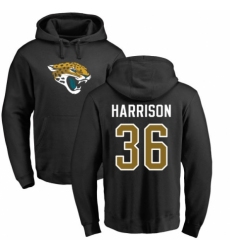 NFL Nike Jacksonville Jaguars #36 Ronnie Harrison Black Name & Number Logo Pullover Hoodie