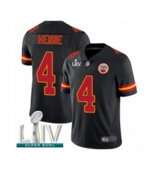 Men's Kansas City Chiefs #4 Chad Henne Limited Black Rush Vapor Untouchable Super Bowl LIV Bound Football Jersey