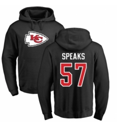 NFL Nike Kansas City Chiefs #57 Breeland Speaks Black Name & Number Logo Pullover Hoodie