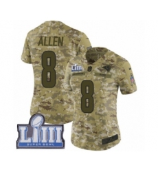Women's Nike Los Angeles Rams #8 Brandon Allen Limited Camo 2018 Salute to Service Super Bowl LIII Bound NFL Jersey